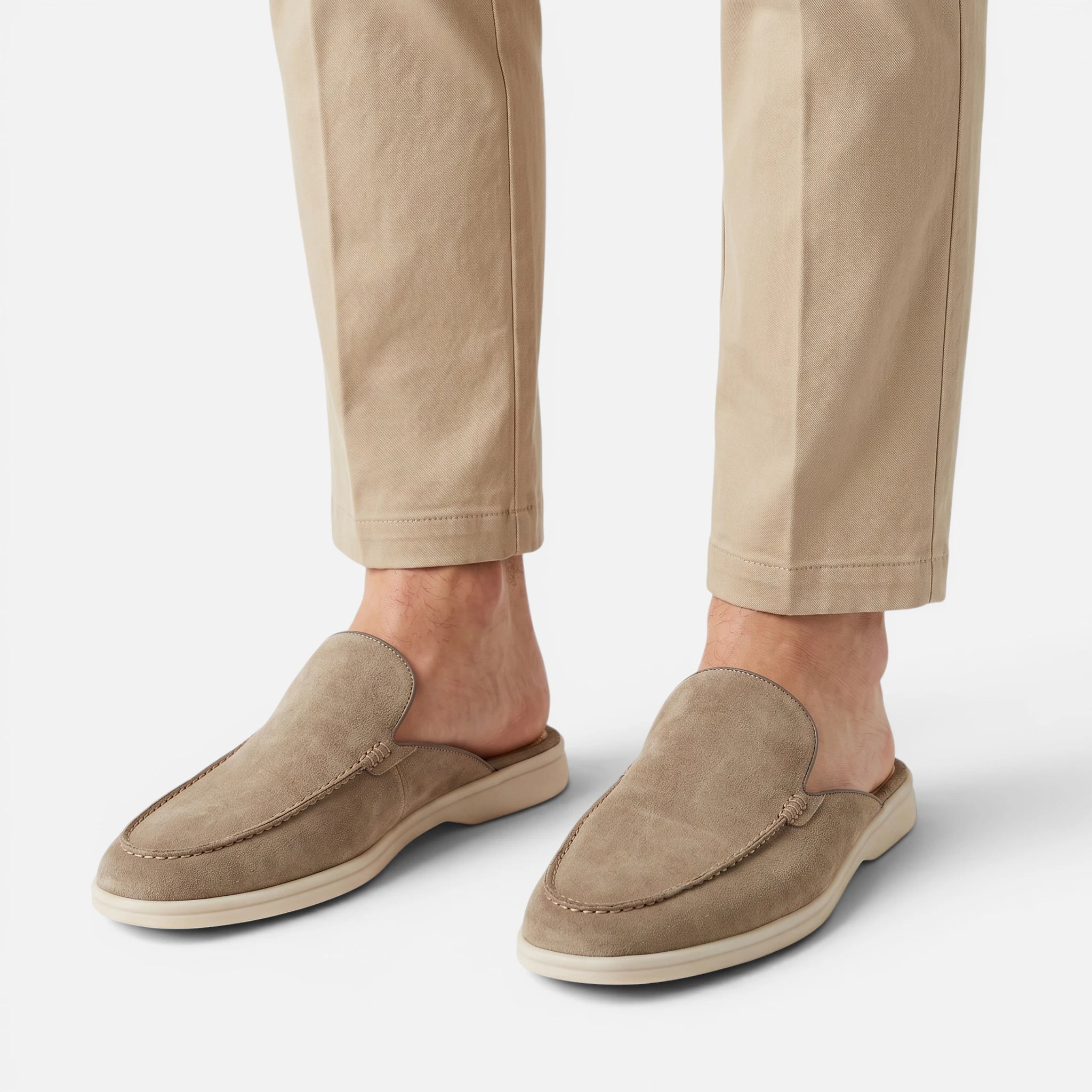 Vellouran | Men’s Suede Yacht Mules for Summer Wear