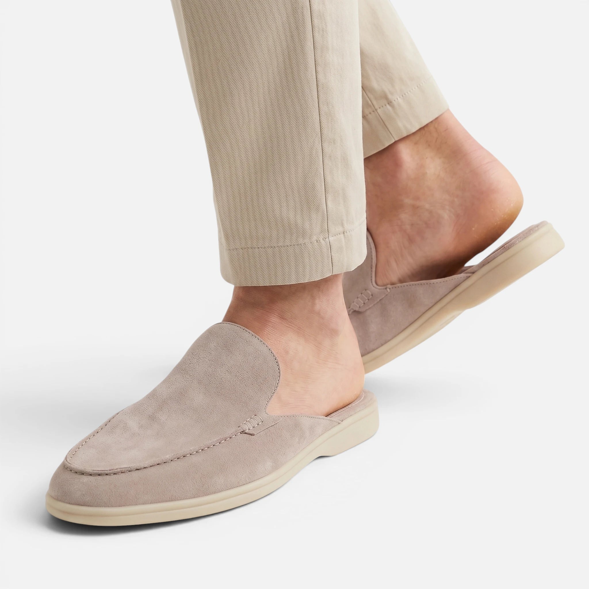 Vellouran | Men’s Suede Yacht Mules for Summer Wear