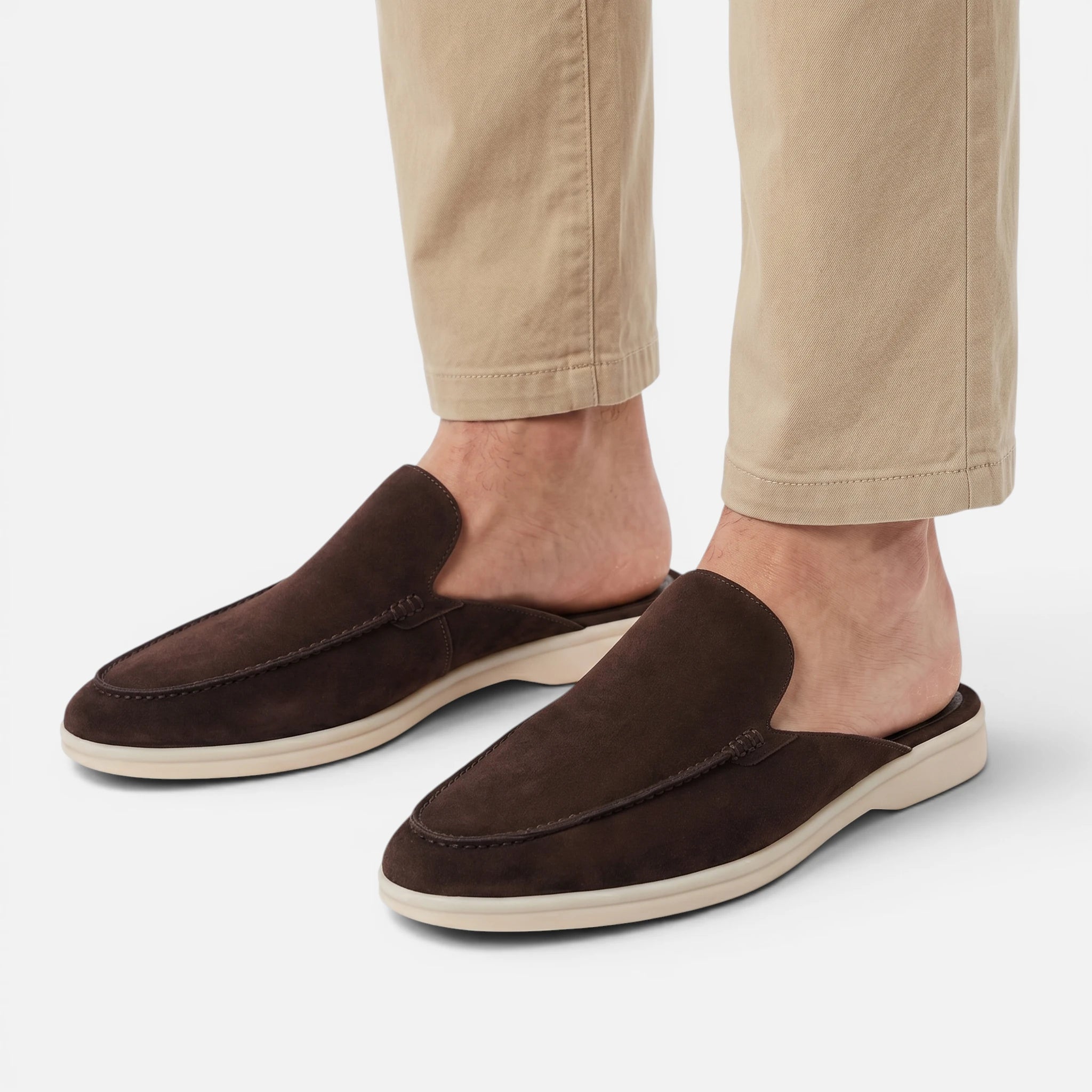 Vellouran | Men’s Suede Yacht Mules for Summer Wear
