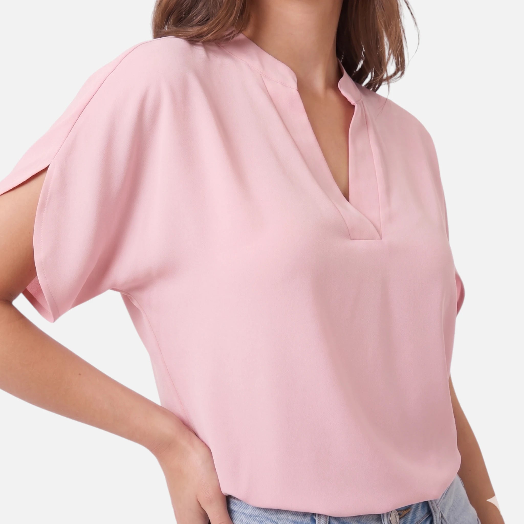 Vellouran | Women’s Chiffon Style V Neck Blouse for Summer