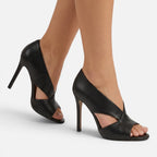 Vellouran | Women's Cut-Out High Heel Sandals with Open Toe