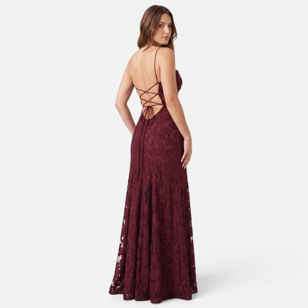 Vellouran | Women’s Sleeveless Maxi Dress with Floral Design