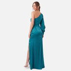 Vellouran | Women’s Overlay Evening Maxi Dress with Side Split