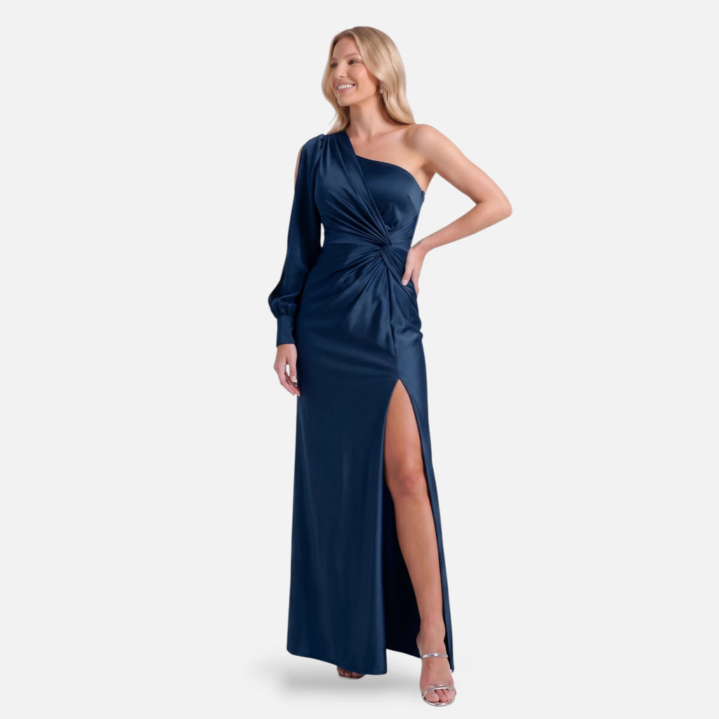 Vellouran | Women’s Overlay Evening Maxi Dress with Side Split