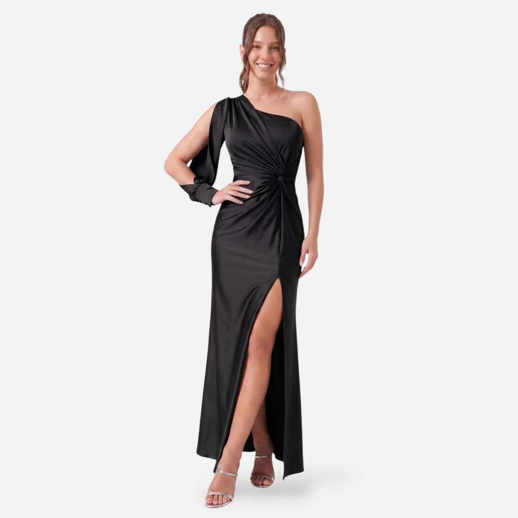 Vellouran | Women’s Overlay Evening Maxi Dress with Side Split