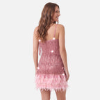Vellouran | Women’s Fringed Mini Dress for Evening Parties
