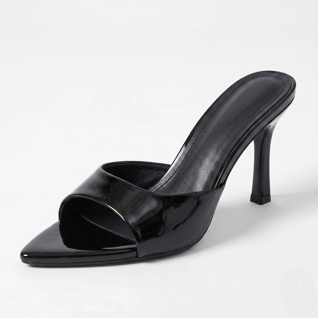 Vellouran | Women’s Pointed Toe Heels with Glossy Finish