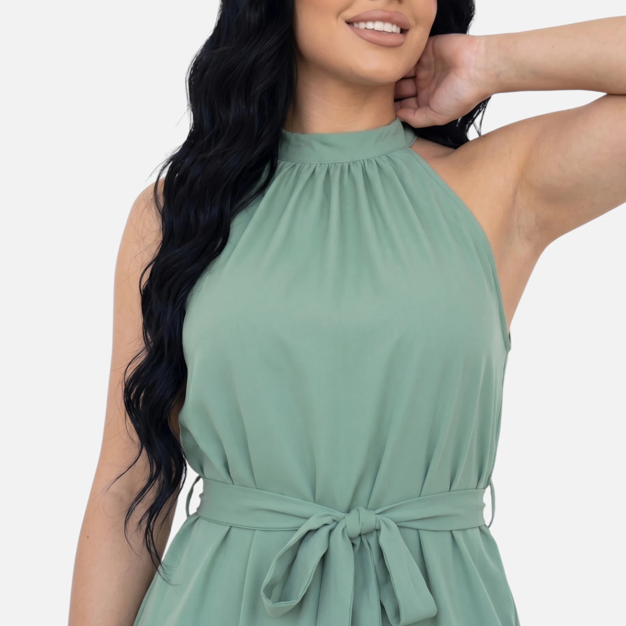 Vellouran | Women’s Halter Mini Dress – Elegant Summer Wear