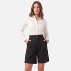 Vellouran | Women’s High Waisted Bermuda Shorts for Smart Casual