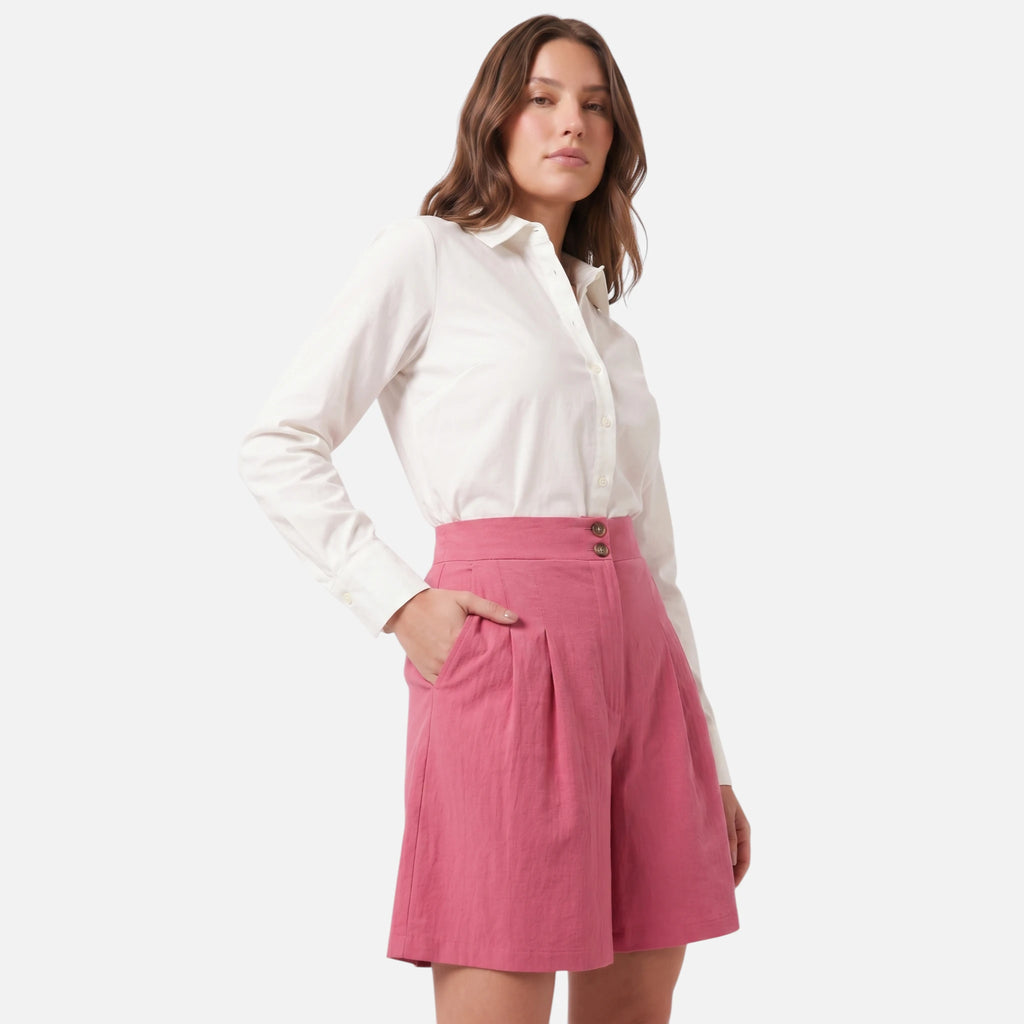 Vellouran | Women’s High Waisted Bermuda Shorts for Smart Casual