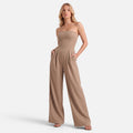 Vellouran | Women’s Strapless Wide Leg Jumpsuit for Evening Wear