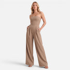 Vellouran | Women’s Strapless Wide Leg Jumpsuit for Evening Wear