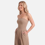 Vellouran | Women’s Strapless Wide Leg Jumpsuit for Evening Wear