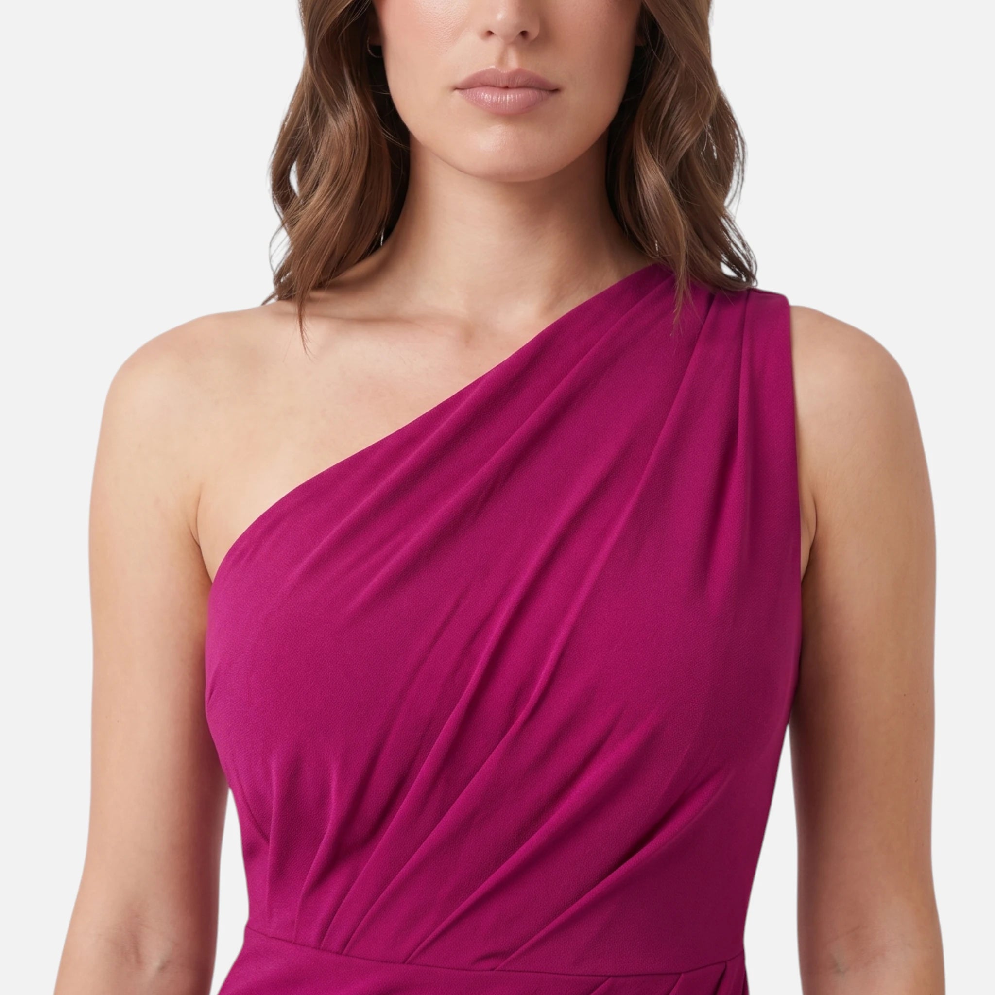 Vellouran | Women's One Shoulder Maxi Dress - High Slit Formal Evening Gown
