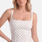 Vellouran | Women’s Classic Fitted Polka Dot Mini Dress