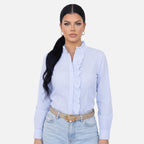 Vellouran | Women’s Ruffled Button-Up Blouse