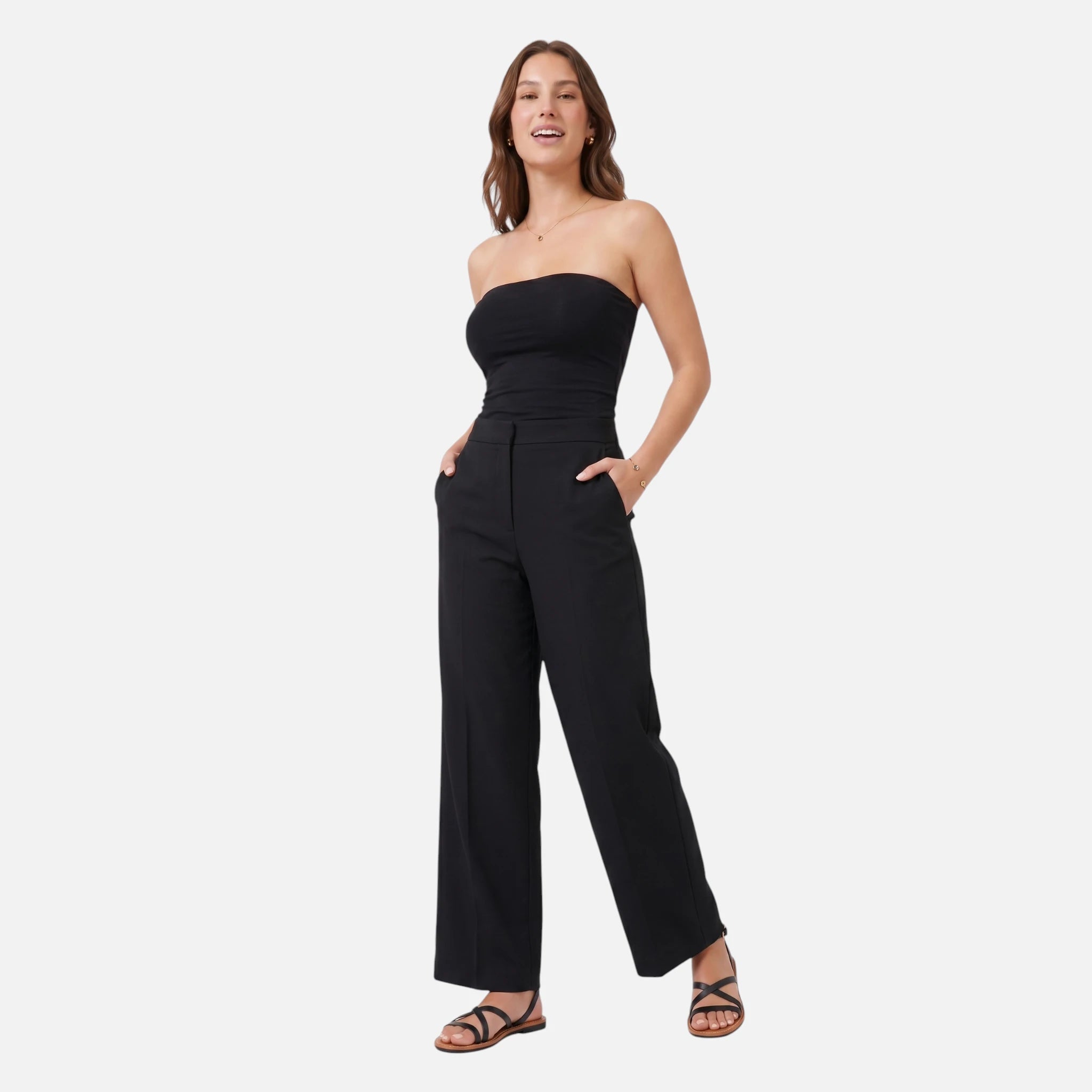 Vellouran | Women’s Minimalist Flat Sandals with Ankle Strap