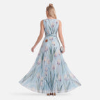 Vellouran | Women's Tulip Print Wedding Guest Dress
