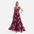Vellouran | Women's Tulip Print Wedding Guest Dress
