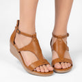 Vellouran | Women’s T Strap Wedge Sandals for Everyday Wear