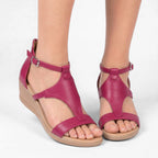 Vellouran | Women’s T Strap Wedge Sandals for Everyday Wear