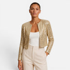 Vellouran | Women's Cropped Sequin Blazer