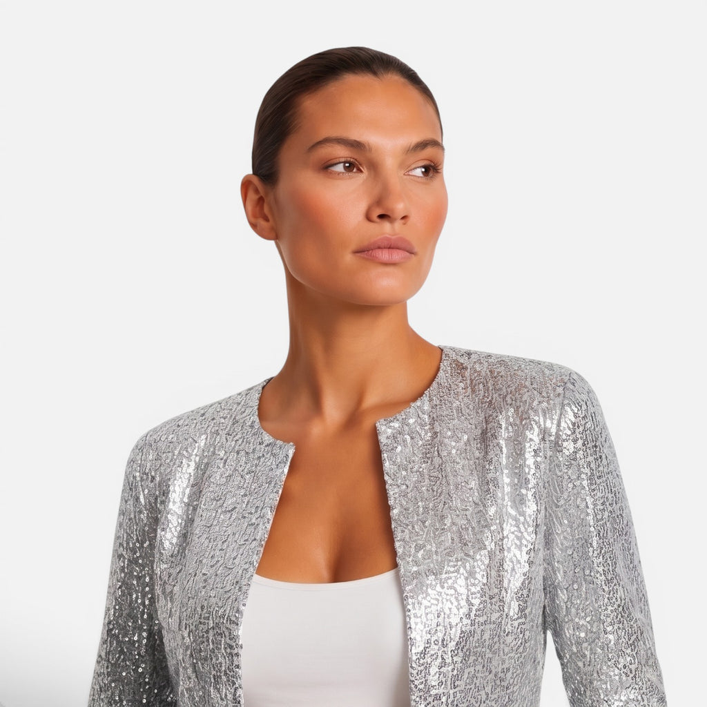 Vellouran | Women's Cropped Sequin Blazer