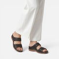 Vellouran | Women's Cushioned Leather Sandals - Soft Supportive Insole and Ankle strap