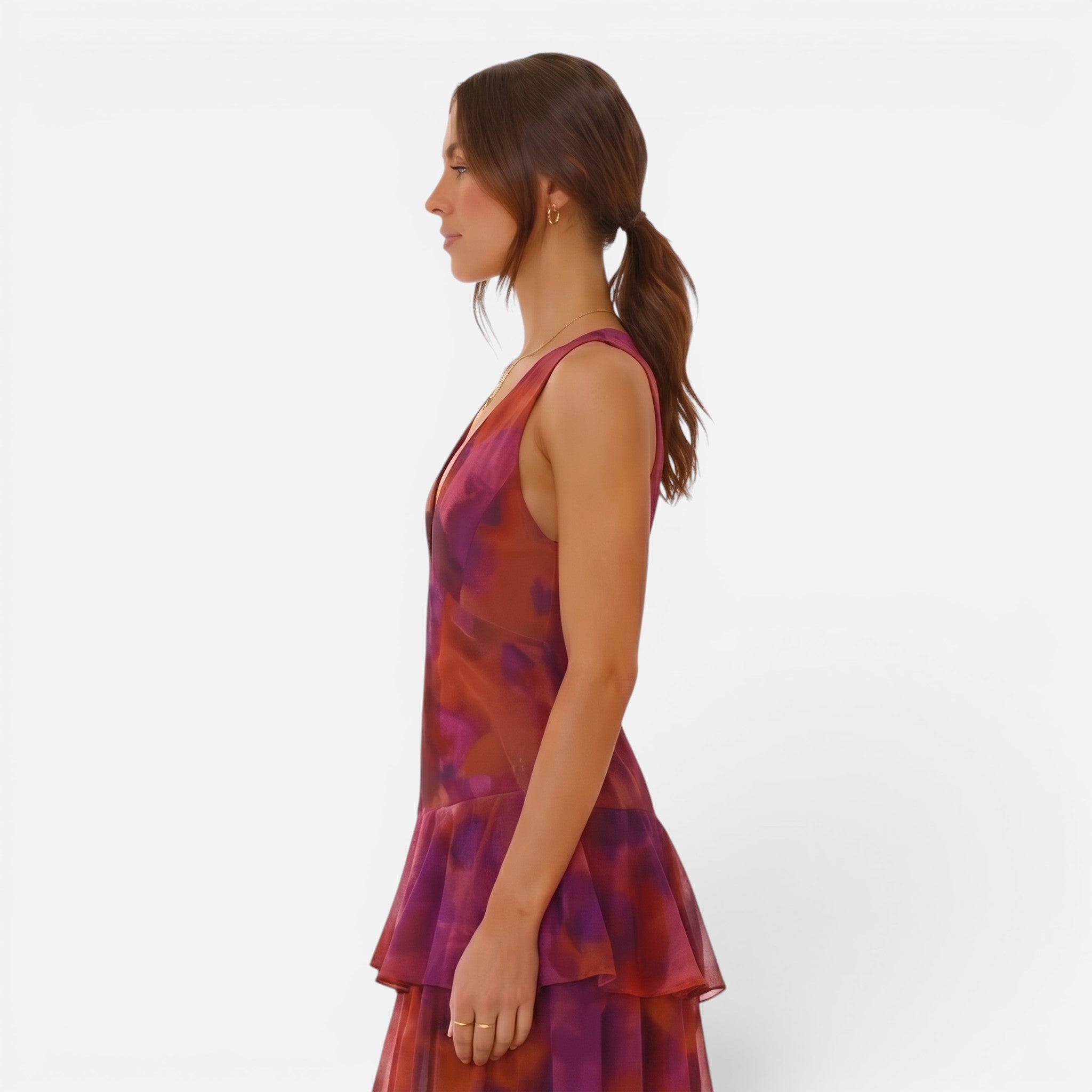 Vellouran | Women's Maxi Dress - Deep V Neckline Summer Style