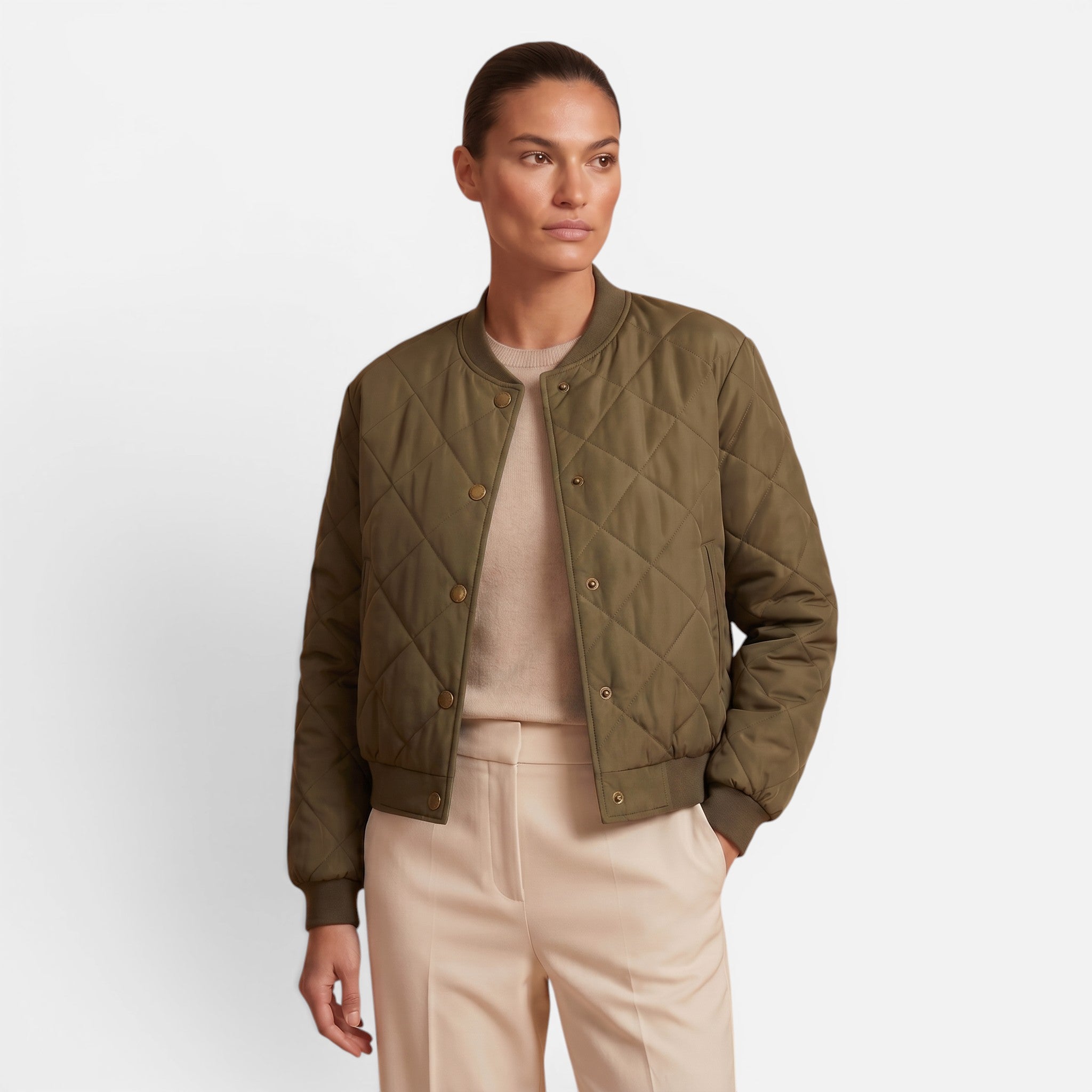 Vellouran | Women's Quilted Bomber Jacket