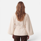 Vellouran | Women's Spring Jacket with High Collar and Removable Belt