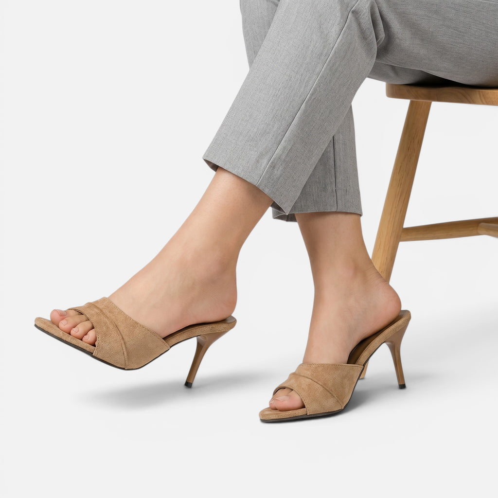 Vellouran | Women’s Suede High-Heel Mules