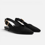 Vellouran | Women's Suede Pointed Toe Flat Shoes