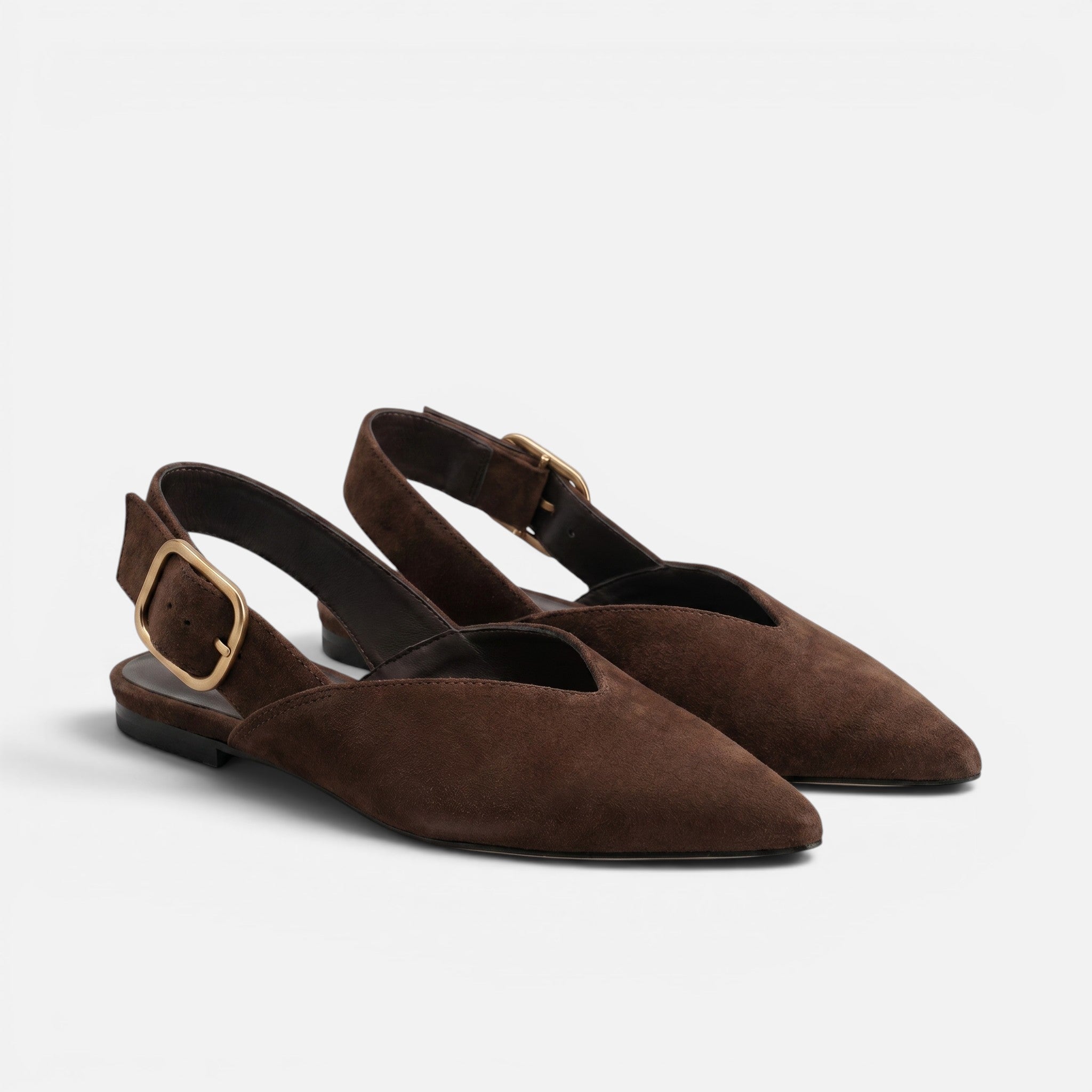 Vellouran | Women's Suede Pointed Toe Flat Shoes