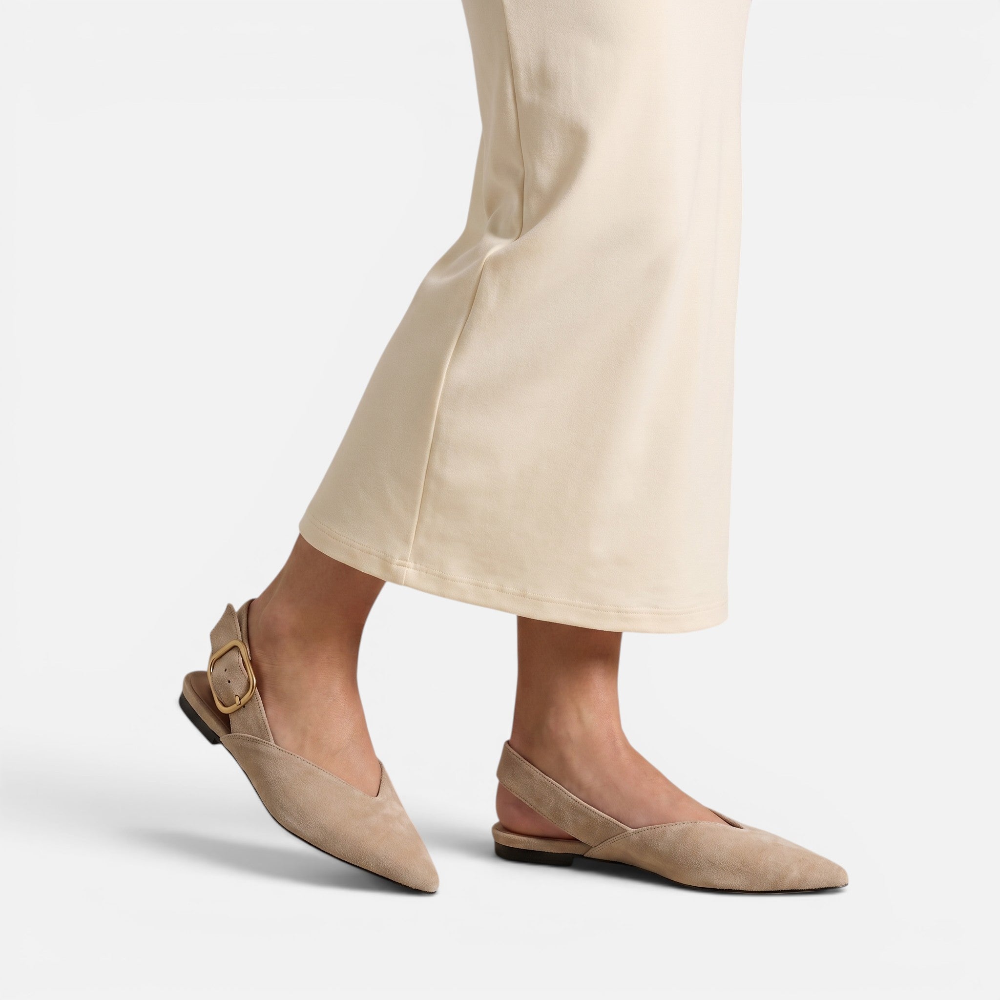 Vellouran | Women's Suede Pointed Toe Flat Shoes
