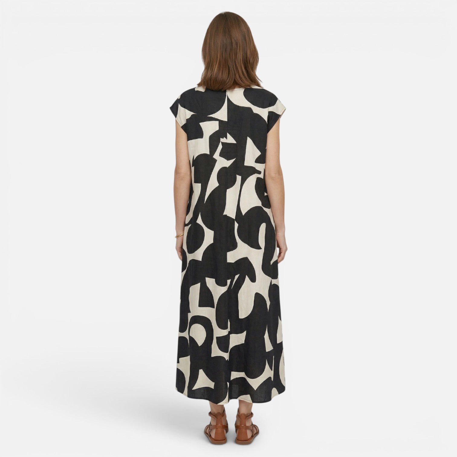 Vellouran | Women's V Neck Maxi Dress with Stylish Print for Summer