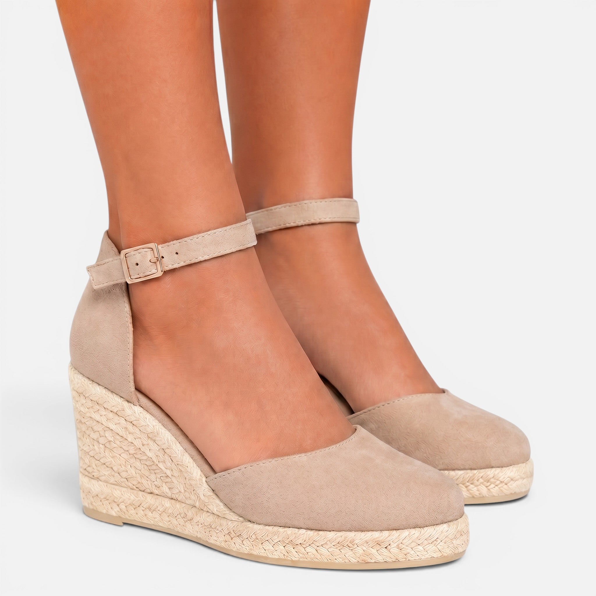 Vellouran | Women's Wedge Sandals Closed Toe Ankle Strap