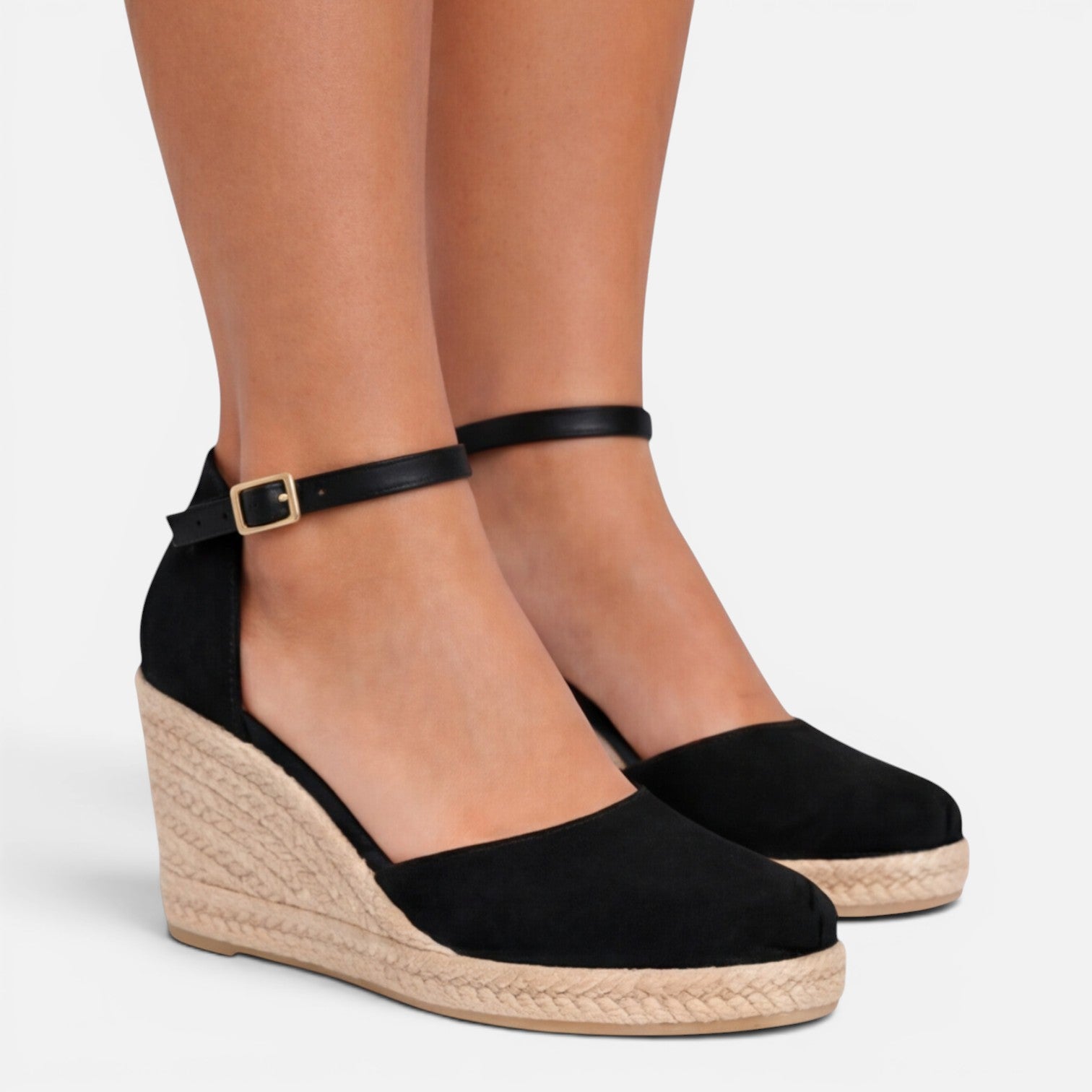 Vellouran | Women's Wedge Sandals Closed Toe Ankle Strap