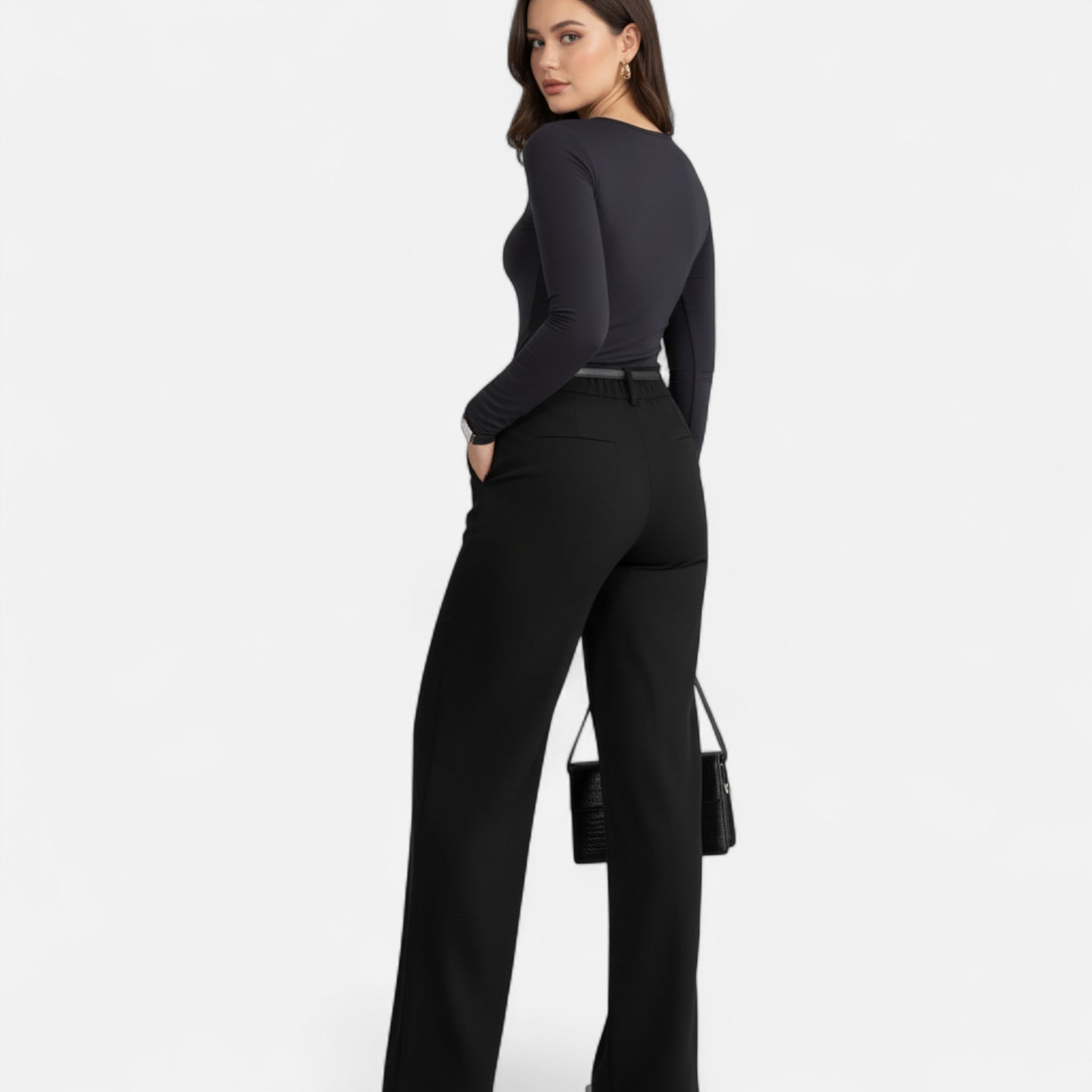 Vellouran | Women’s High-Waisted Wide-Leg Trousers
