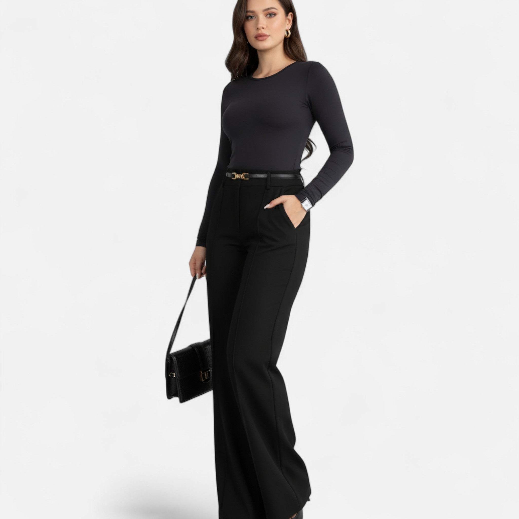 Vellouran | Women’s High-Waisted Wide-Leg Trousers
