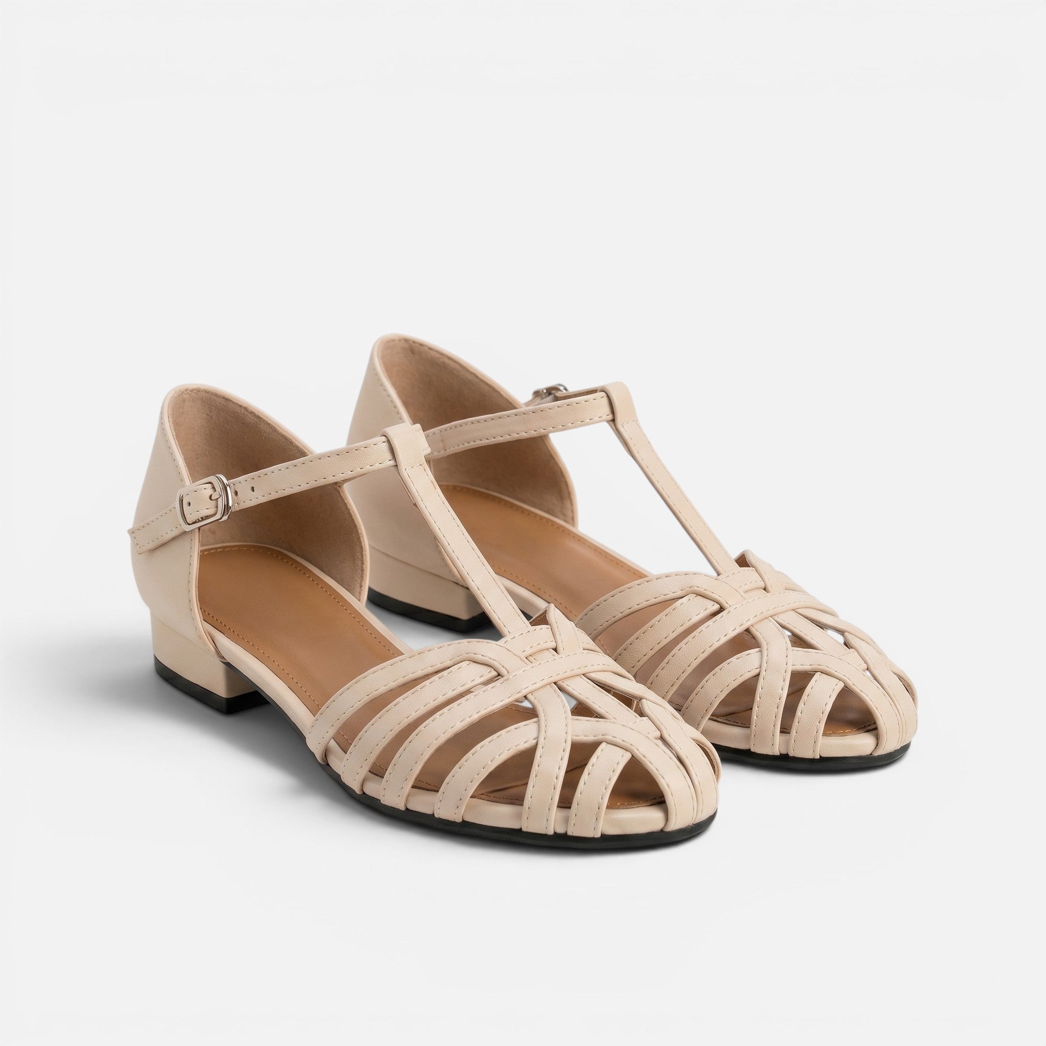 Vellouran | Women's Woven Leather Block Heel Sandals
